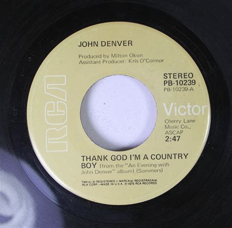 John Denver Rpm Thank God I M A Country Boy My Sweet Lady Amazon