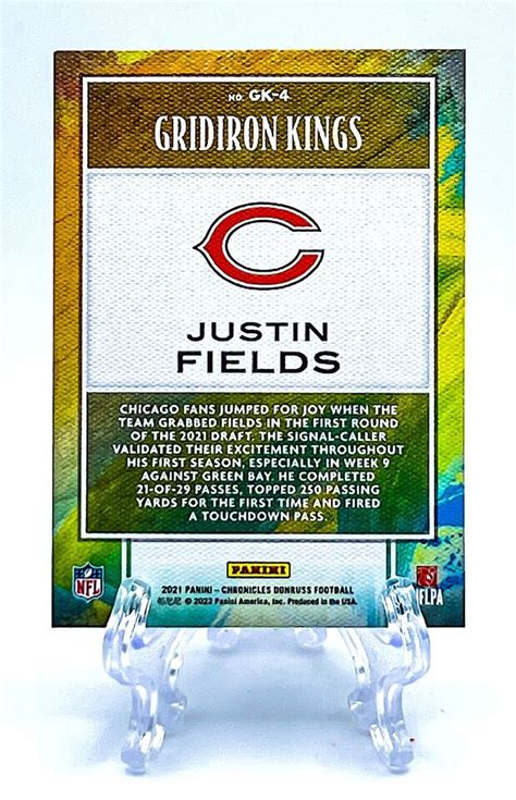 JUSTIN FIELDS 2021 Panini Chronicles GK 4 GRIDIRON KINGS PINK RC