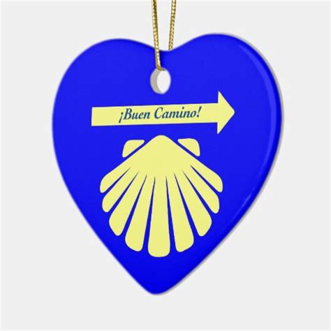 Camino de Santiago Symbols Ceramic Ornament | Zazzle