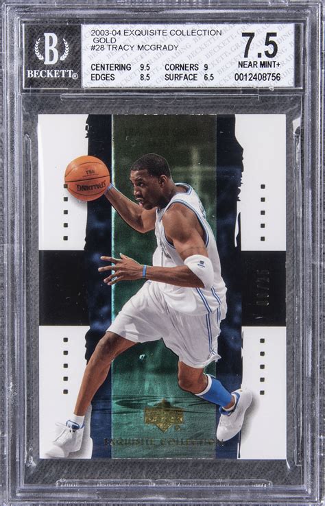 Lot Detail 2003 04 UD Exquisite Collection Gold 28 Tracy McGrady