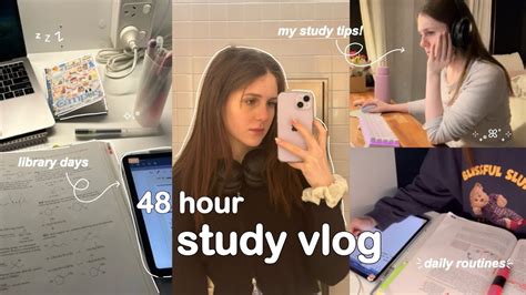 48hr Study Vlog Assignments My Study Tips 6am Mornings Uni Library