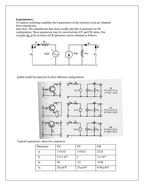 Ae Lecture Notes Complete Notes On H Parameters H Parameters To