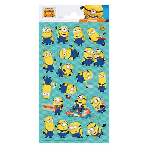 Sticker Sheet Glitter Despicable Me Thimble Toys