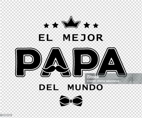 Ilustración De Diseño De Tarjeta Del Día Del Padre Con Texto En Español