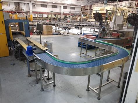 Curve Conveyor Belts For Packaging Material Handling Capacity Kg