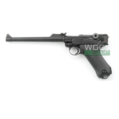 We Full Metal P08 8 Inch Gbb Airsoft Black Airsoft Aeg Gas Blowback Upgrade Parts