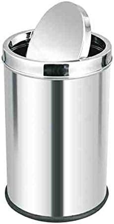 King International Stainless Steel Swing Dustbin L X Silver