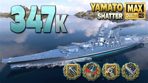 Battleship Yamato 348k On Map Shatter RAIN World Of Warships YouTube