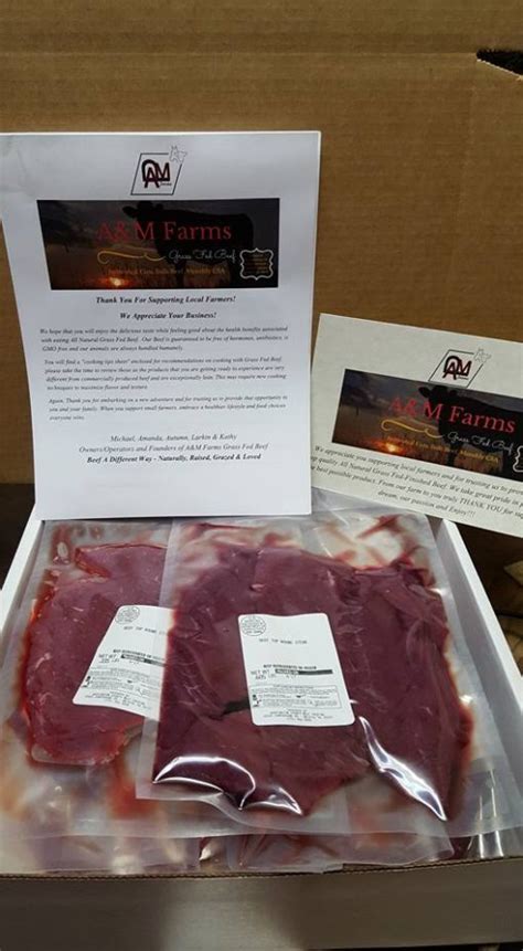 6lb Sampler T Box Aandm Farms Grass Fed Beef