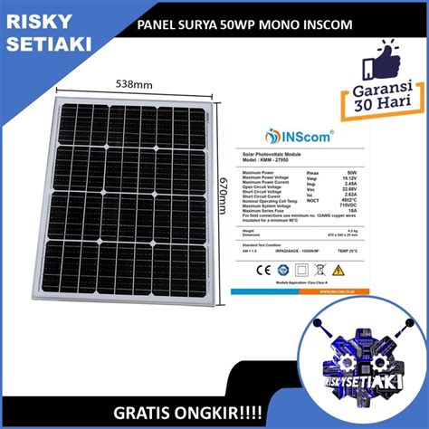 Jual Solar Panel Watt Solar Cell W Panel Surya Wp Mono Inscom