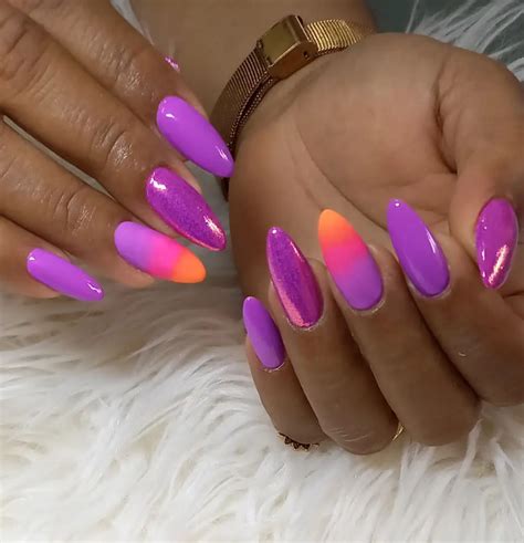 Embrace The Radiance Neon Purple Nail Designs For Summer 2023 Morovan