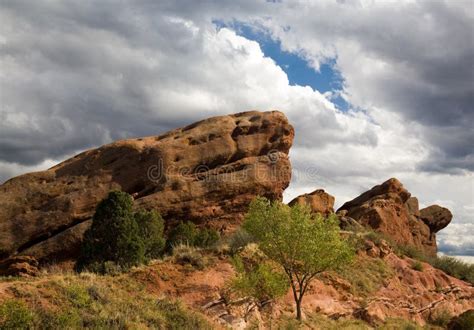 Red Rock Formation in Colorado Stock Image - Image of geological, parks ...