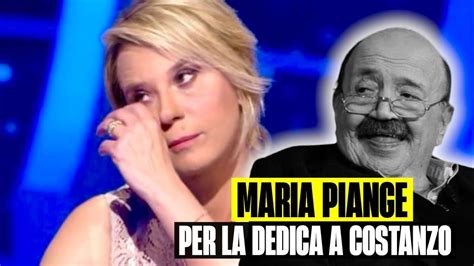 MARIA DE FILIPPI SCOPPIA IN LACRIME PER LA LETTERA DEDICATA A MAURIZIO