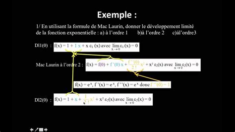 Calcul Des D Veloppements Limit S L Ordre Et En De L