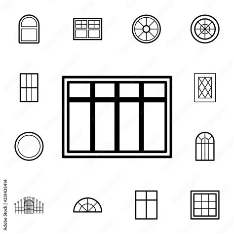 Window Icon Detailed Set Of Doors Gates And Windows Icons Premium