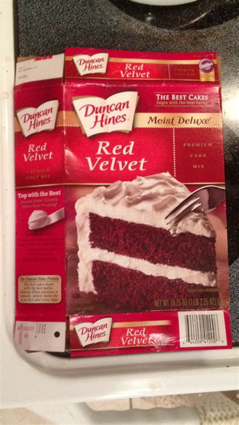 Fyi Duncan Hines Red Velvet Premium Cake Mix Calls For 1 14 Cups Water Adding More Than Just