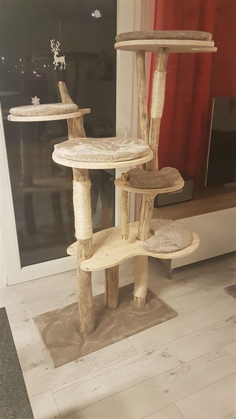 Arbre à Chat Maison En Bois Flotté Diy Homemade Wooden Cat Tree