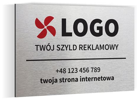 SZYLD TABLICZKA Z LOGO TWOJEJ FIRMY 30x20 Cm Druk UV Szyld 30x20