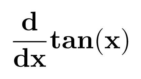 Derivative Of Tan X Youtube