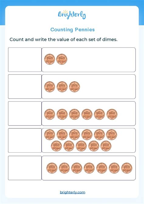 Free Counting Coins Worksheets For Kids Pdfs