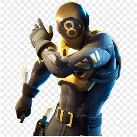 HD Fortnite Gold 8 Ball Player Character PNG | Citypng