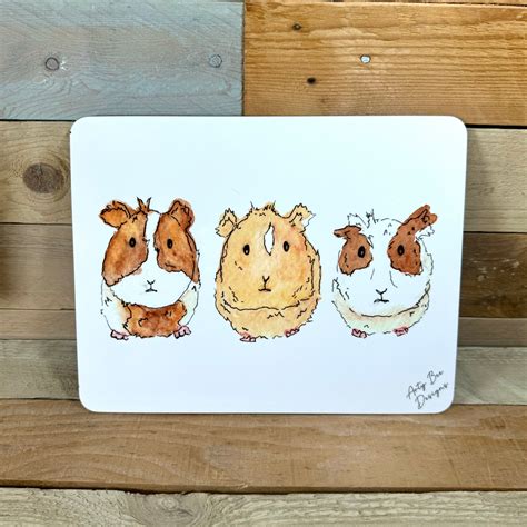 Wonky Guinea Pig Placemat Arty Bee Designs