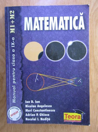 Ion D Ion Matematica Manual Pentru Clasa A Ix A Cump R