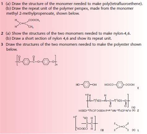 Polymers Chemistry A Level Revision