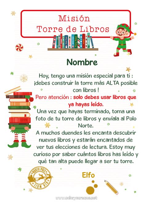 Nº de colorear 3485 Elfos de navidad Misión del Elfo de Navidad