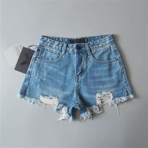 Short En Jean D Chir Y K Pour Femme Frrxli Light Blue Shorts