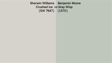 Sherwin Williams Crushed Ice Sw Vs Benjamin Moore Gray Wisp