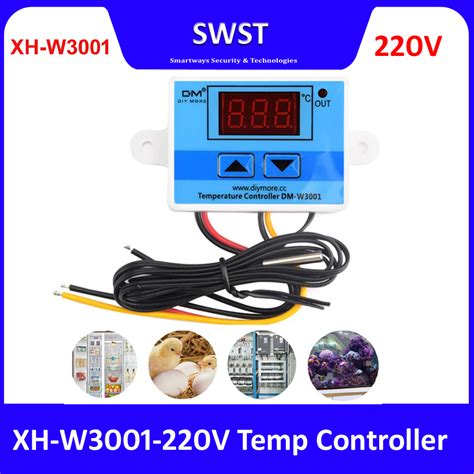 XH W3001 Temperature Controller AC 220v Digital Thermostat LED