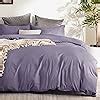 Amazon ETDIFFE Light Purple Duvet Cover Queen Size 3pc Soft