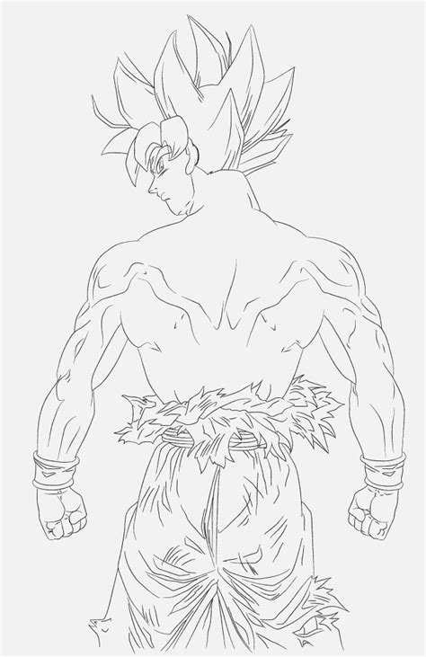 Super Goku Lineart By Lexloganart On Deviantart