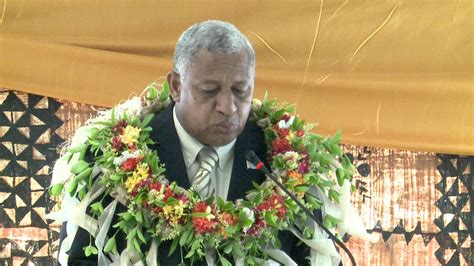 Fijian Prime Minister Voreqe Bainimarama Opens Tax Office Gold Card