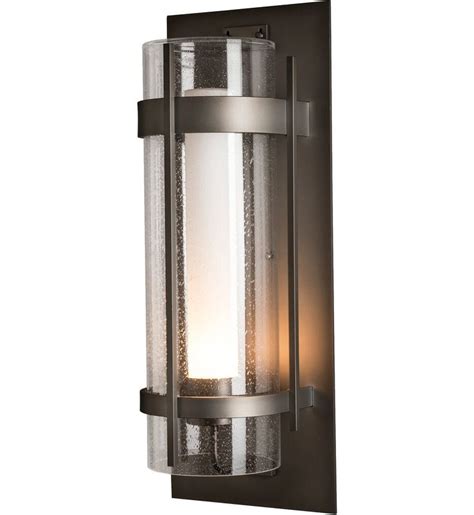 Hubbardton Forge Banded Seeded Glass Xl Outdoor Wall Sconce Outdoor