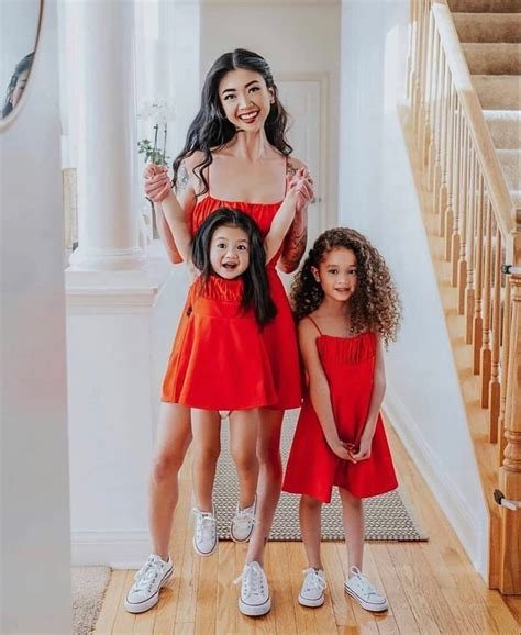 Mother Daughter Matching Outfit Red Summer Dress Converse Mother