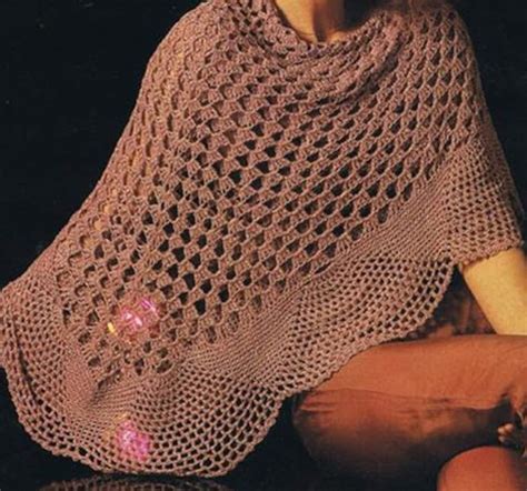 Crochet Shawl Pattern Vintage 70s Crochet Wrap Pattern Crochet Etsy