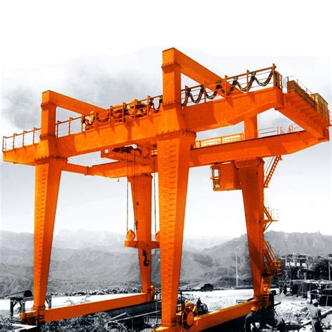 50t Double Girder Gantry Crane Electric Hoist Outdoor Rail Mounted 380v