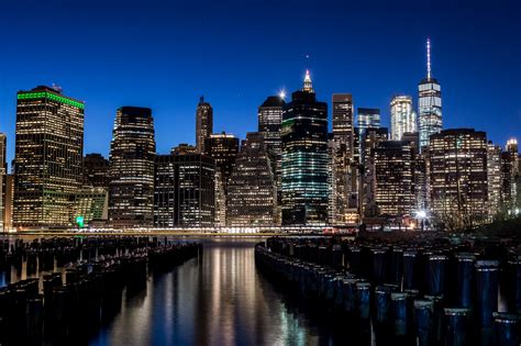 Fond d écran Manhattan New York vue le coucher du soleil longue