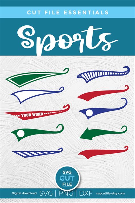 Swoosh Svg Swash Svg Swish Svg Baseball Text Tail Swoosh Etsy