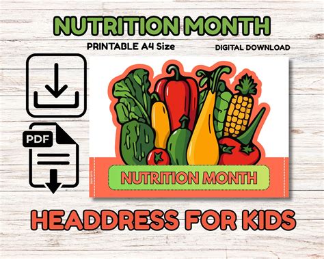 nutrition month headdress fruit veggie crown kids craft