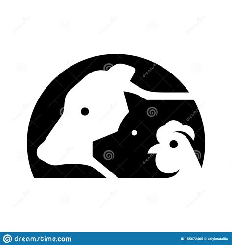 Farm Animals Logo Stock Vector Illustration Of Farming 155672465 In