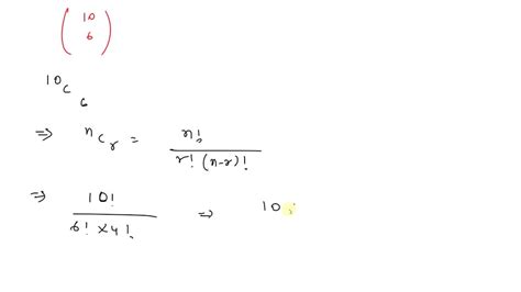 SOLVED:Find the binomial coefficient.( 10 6 )