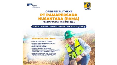 Pt Pamapersada Nusantara Buka Lowongan Bussines Development Officer