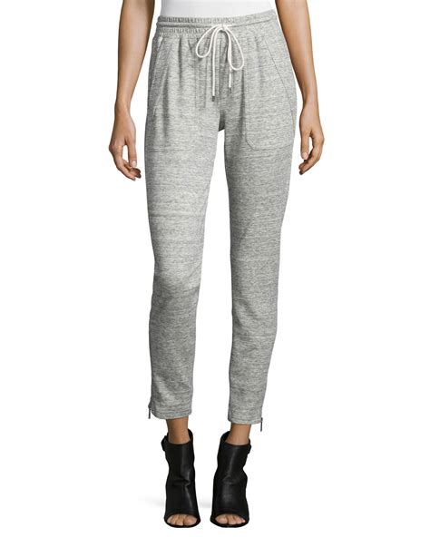 Vince Melange Drawstring Sweatpants In Gray Lyst