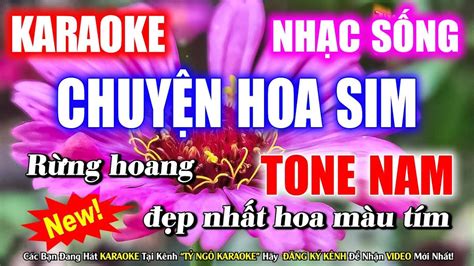 Karaoke Chuy N Hoa Sim Tone Nam Nh C S Ng T Ng Karaoke Youtube