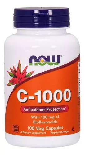 C Now Foods Vitamina C Caps Mg Bio Flavonoides Sabor Sem