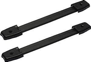 TCH Hardware 2 Pack Heavy Duty Strap Handle Black Steel End Caps