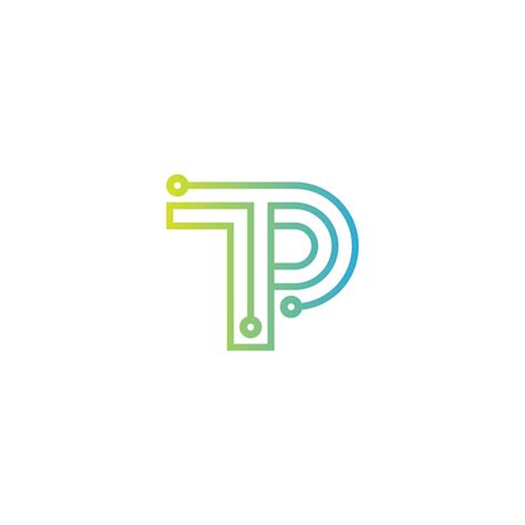 Plantilla De Vector De Dise O De Logotipo De Estilo Simple De Letra Tp